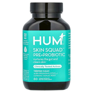 HUM Nutrition, Skin Squad Pre+ 益生菌，60 粒全素膠囊