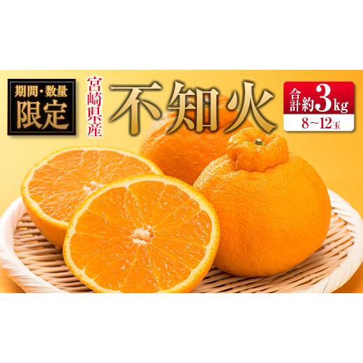 ふるさと納税 宮崎県 ◇宮崎県産 不知火（しらぬい） 約3kg（8〜12玉入）