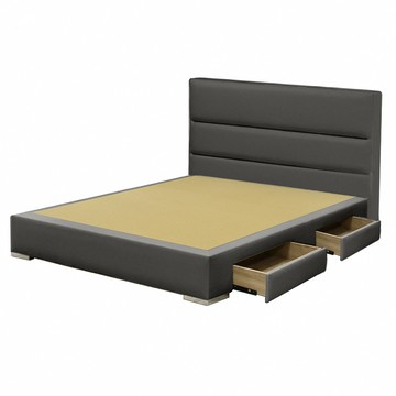 IHouse-布蘭頓 雙大6尺 現代貓抓皮(床片+4抽底) 房間2件組迷濛藍#627-19