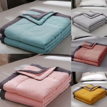 【??24小時現貨??】空調被 涼被水洗棉被子 夏涼被 高級質感 夏季純色薄被子單人雙人水洗棉空調被芯可機洗