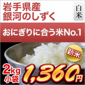 新米 令和5年(2023年)産 岩手県産 銀河のしずく 白米 〈デビューして5年連続特A評価〉 2kg