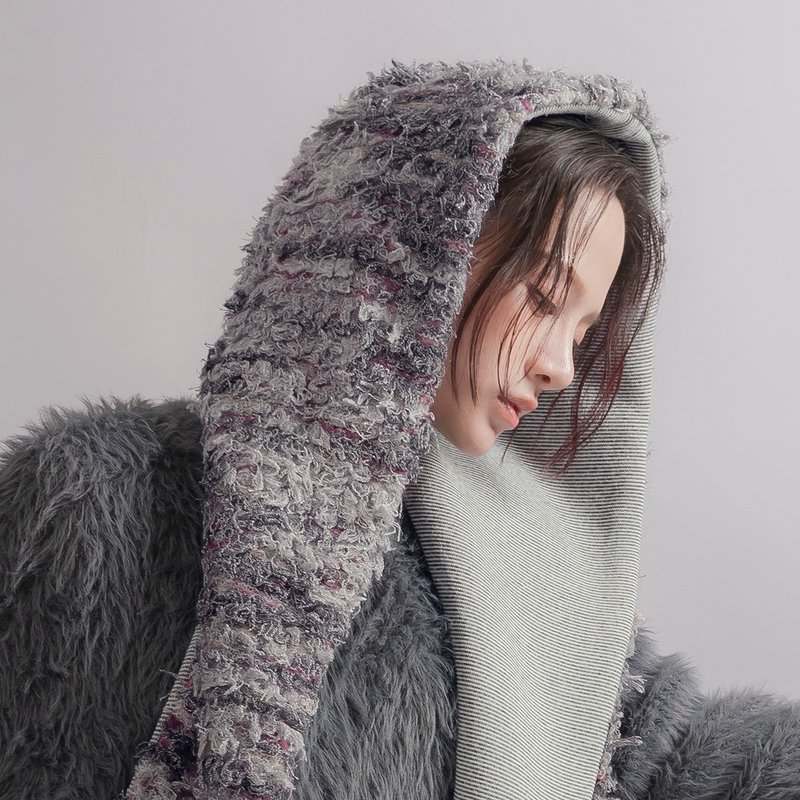 MIST 系列 - 迷霧 * 連帽圍巾 長毛 保暖 圍