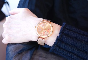 全新風采 花神寶石系列 ─ 搭配時尚玫瑰金米蘭帶 -典雅中的高貴