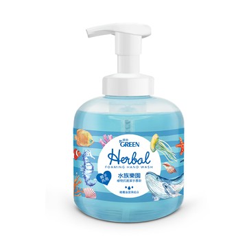 GREEN綠的植物抗菌潔手慕斯-水族樂園400ml