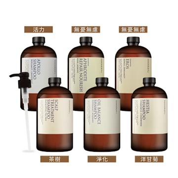 JOHNRAY 約翰森林 洗髮精500ml-任選[活力/茶樹/無憂無慮/淨化] 贈專業壓頭