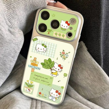 小羊皮清新小貓iPhone蘋果17/18 防摔15/16防護14/13保護殼12/11手機殼 潮