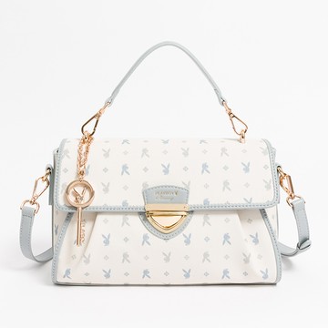 PLAYBOY - 翻蓋手提包附長背帶  Blissful系列 - 藍色