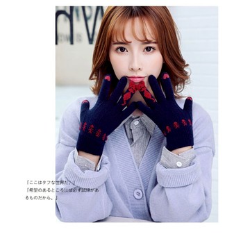 手套 雙層防寒觸控保暖手套 愛心貓圖手套 加絨手套 防風手套 厚款保暖手套 冬季手套 防寒手套 台灣賣家 台灣出貨