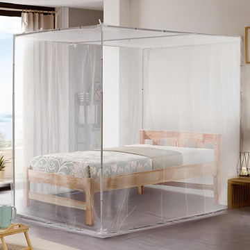 ALTTEURI 方形蚊帳 + 鋼架組  單人(220 x 140 x 160 厘米)  白色的