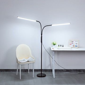 【易利談】落地雙頭美容紋繡燈 觸控/5檔亮度3種色溫 護眼工作美睫美甲燈