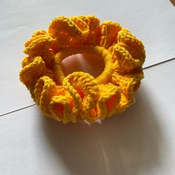 手工鉤織髮圈 Oversized 荷葉邊髮束 可愛美學飾品