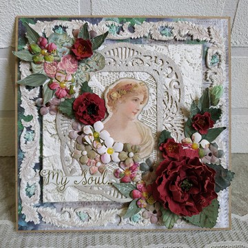 個人化女性生日卡。禮物盒裝手工卡片