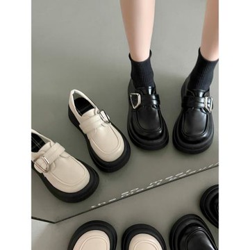 松糕鞋厚底女瑪麗珍小皮鞋2025春季新款日系大頭樂福鞋百搭學院風