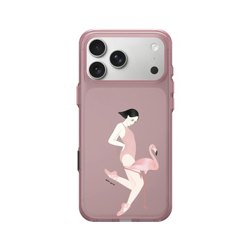 iPhone 17 Pro Max Clear (相機按鈕) 晶醺玫 - 欣蒂小姐 Miss Cyndi - 與鶴共舞