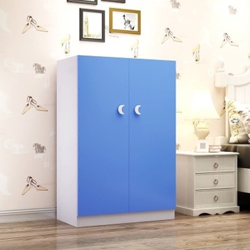 兒童小孩小型衣櫃實木質學生簡易組裝2門板式衣櫥簡約現代經濟型 名創家居館 DF