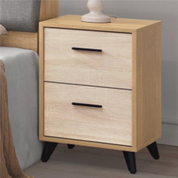 【文創集】妮雅1.3尺二抽床頭櫃(二色可選)-40x40x61cm免組