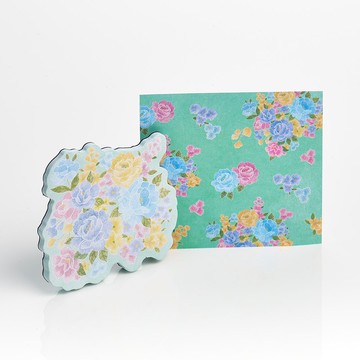 【花布先生】磁鐵便利貼-綠色