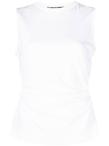 Karl Lagerfeld - cut-out organic cotton tank top - women - Organic Cotton - L - White