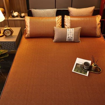 Y8Z夏季涼席冰絲藤席家用雙人床可折疊空調草席子老式冬夏兩用天