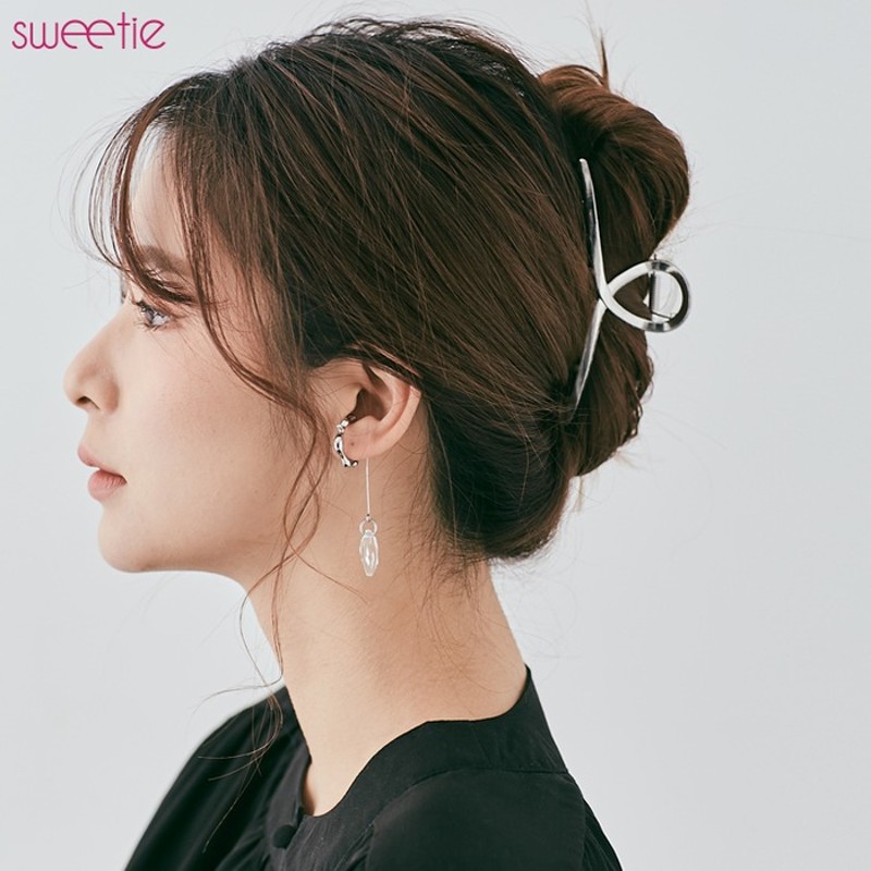 Kirakirashop バンスクリップ クロスメタルバンスクリップ 全2色 レディース 小物 雑貨 ヘアアクセサリー ヘアクリップ バンスクリップ 髪飾り ヘアアレンジ ニュアンス メタル エッジィ おしゃれ 大人 フェミニン 可愛い シンプル トレンド ゴールド シルバー