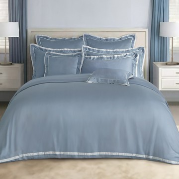 80支天絲新品_東妮寢飾(雙人/加大/特大)100%天絲™萊賽爾素色被套床包組／悠藍