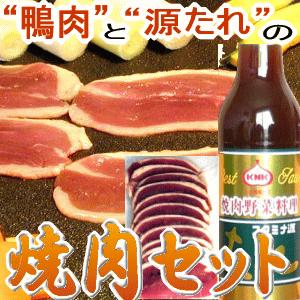 鴨肉と源たれの焼肉セット2〜3人前 スタミナ源たれ 送料込み　お歳暮 母の日 父の日 敬老の日 ギフト