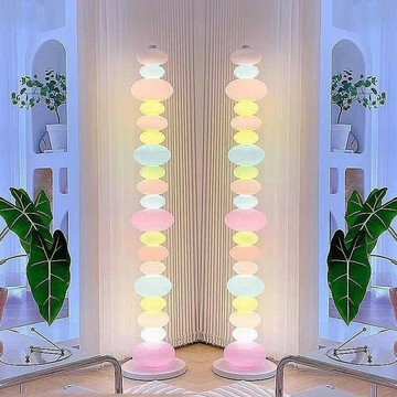 免運 可開票 燈具 落地燈 立燈 檯燈 立式燈 彩虹糖果串落地燈客廳沙發多巴胺網紅臺燈兒童房少女心臥室氛圍燈 快速出貨DDD1111