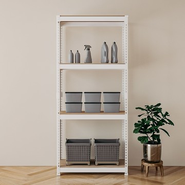 Speed Rack 韓國製造免螺絲組裝式鐵製角鋼架  800 x 400 x 1800 mm  4層  白色