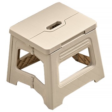 升級版日式折疊椅凳 輕巧穩固 厚度僅3CM  奶油白  1個