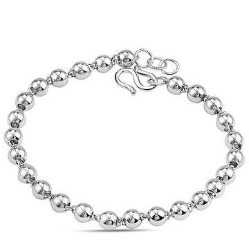 手鏈女銀簡約學生閨蜜姐妹首飾品親子寶寶990情侶圓珠手串生日禮