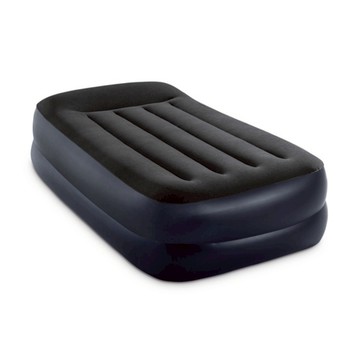 INTEX 舒適雙層內建電動幫浦單人加大充氣床-有頭枕-寬99cm(64121ED)