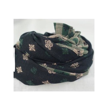 日系全棉雙面印花圍巾女 百搭防曬窄小長條文藝絲巾 輕薄小圍巾男