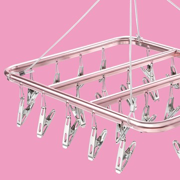 家用曬襪子圓盤不銹鋼夾子晾衣架多功能神器內衣寶寶嬰兒晾曬衣夾