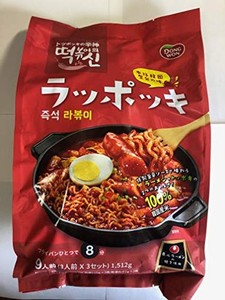 東遠ラッポキ 即席韓国もち・ラーメン 9人前（3人前Ｘ3セット） 1.512キログラム (X 1)