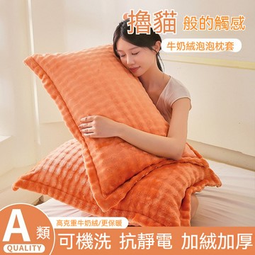 ✈新北發貨✨秋冬枕套 泡泡絨枕套 牛奶絨枕套  家用枕套 珊瑚絨枕頭套 毛絨枕芯罩 加厚枕套 冬季枕頭套 絨毛枕套