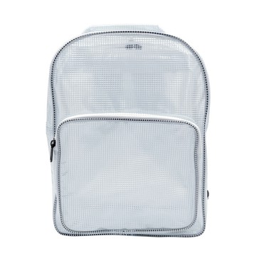【大船回港】白色網格無塵加厚後背包 9400