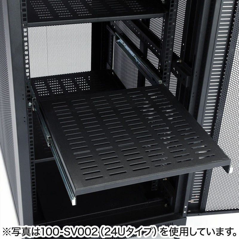 サーバーラック 19インチ 小型 12U 奥行100cm メッシュパネル 棚