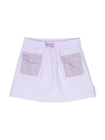 Moncler Enfant - elasticated-waist cotton skirt - kids - Cotton/Polyamide - 18-24 mths - Purple