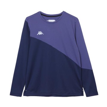 KAPPA義大利時尚吸濕排汗女性長袖圓領衫丈青 淺丈青 351Y17WB29