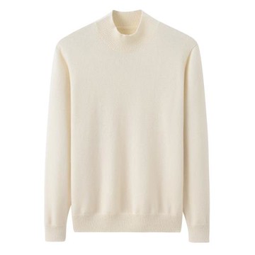 秋冬加厚純山羊絨衫男半高領寬松毛衣圓領大碼休閑純色毛衫E760