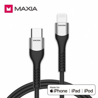 MAXIA Apple 蘋果認證 MFI USB-C to Lightning 編織快充數據線 PD/快充(MMC-100)