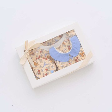 【寶寶彌月禮盒】豪華3件組/嬉遊山林/喜柿橘鵲