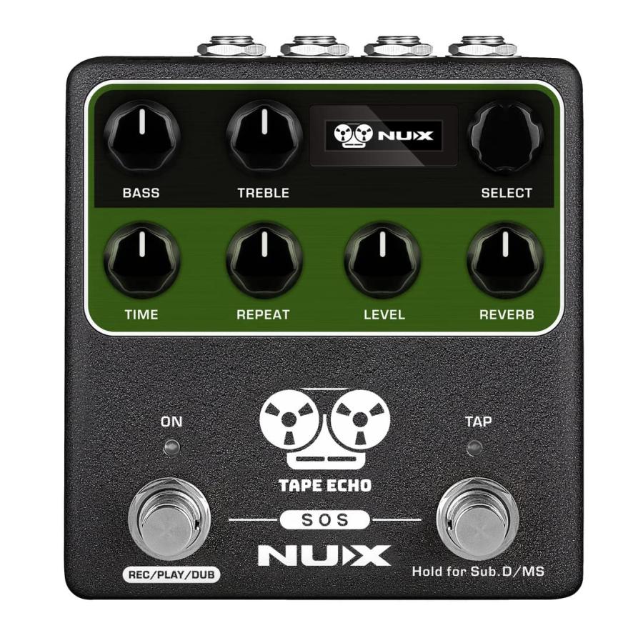 NUX NDD-7 TAPE ECHO Delay Effects Pedal,Up to 1600ms Stereo Delay Time,7 Repro-Tape Heads Combinations and Reverb