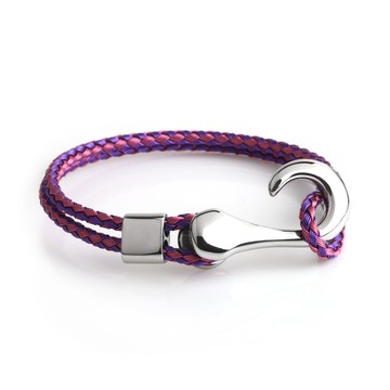 男手鍊｜海盜勾．鋼絲．大尺碼．客製刻字