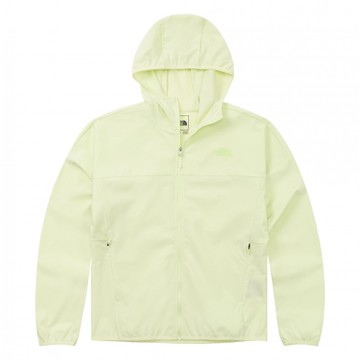 The North Face 北臉 外套 女款 運動連帽外套 防潑水 防曬 W NEW ZEPHYR WIND JACKET 綠 NF0A7WCPN13