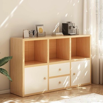 【含稅/免運】 書柜儲物柜客廳一體置物柜家用墻邊柜格子柜現代簡約學生租房書架