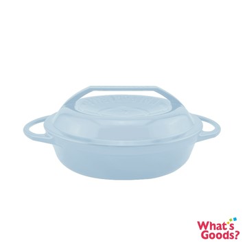 廠商配送  【日本燕子鍋】不鏽鋼淺型22cm琺瑯鍋(蘇打藍)