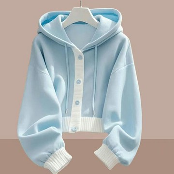 ＊ORead＊慵懶風連帽衛衣(淺藍色L~5XL)