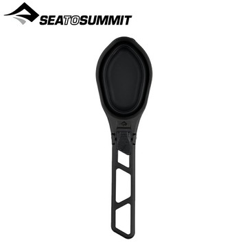 【Sea To Summit 澳洲 摺疊大湯匙《黑》】ACK022031/湯瓢/飯匙/環保餐具/露營餐具/登山/野炊