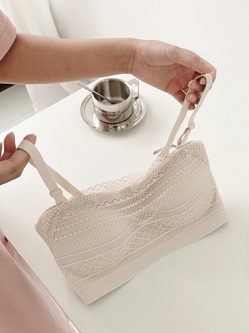 無肩帶內衣女小胸聚攏防滑美背薄款隱形文胸貼抹胸裹胸防走光夏季